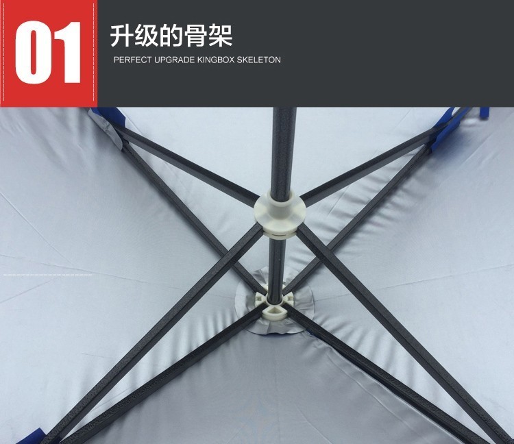 潇嵩户外遮阳伞庭院太阳伞大号摆摊伞地摊商用广告伞岗亭四方伞沙滩大型折叠伞带底座防晒帐篷 红色2.0×2.0 （伞面加厚）+底座