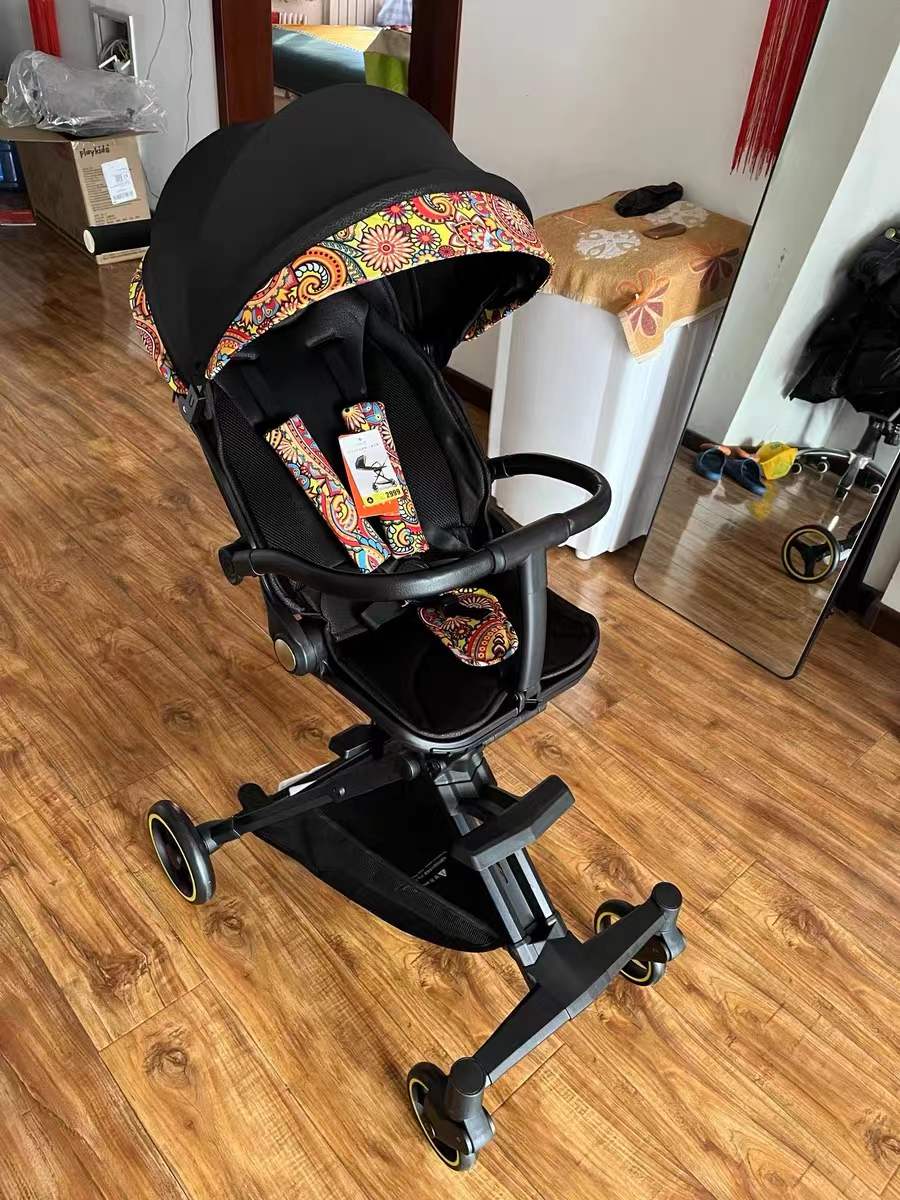 合韵普洛可x6-3溜娃神器x7可坐躺轻便折叠双向四轮宝宝高景观婴儿推车
