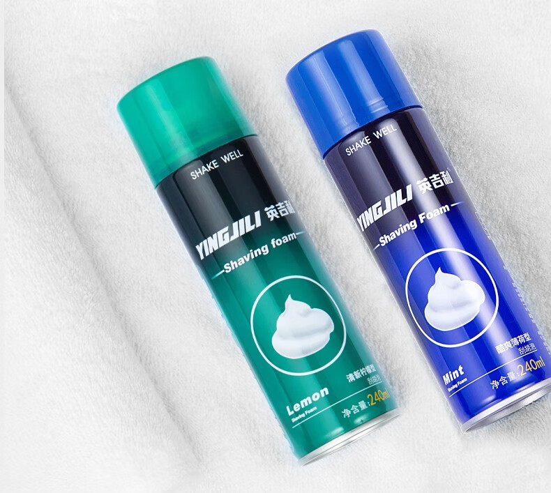 英吉利男士剃须泡沫手动剃须刀刮胡须泡沫剃须膏刮胡膏 240ml*2瓶装须泡（味道可备注）