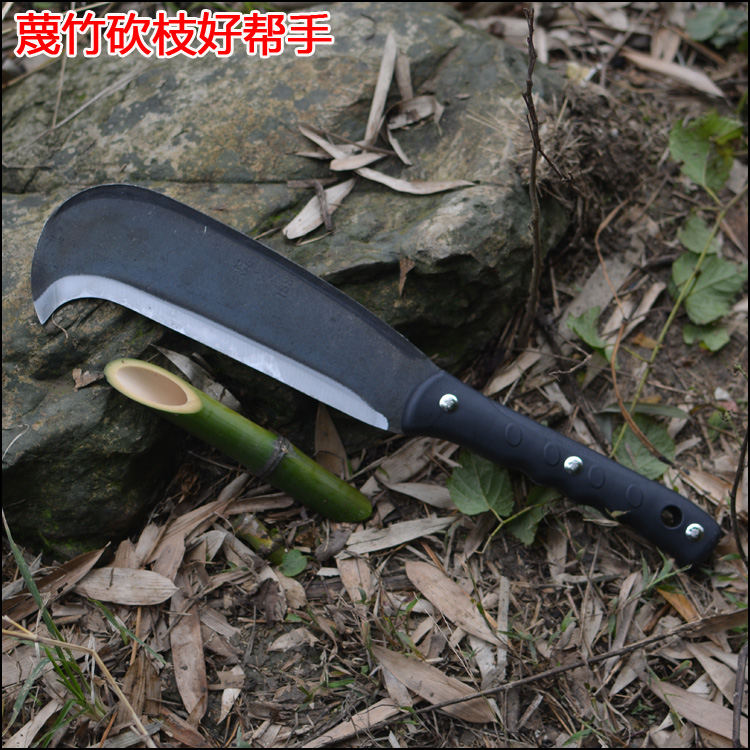 一体猛钢超锋利农用镰刀 砍树修枝镰刀 砍柴割草柴刀钩头镰刀 际友