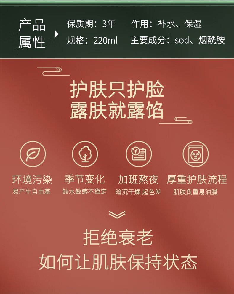同仁堂sod蜜身体乳液烟酰胺女男士护肤品护手霜秋冬季保湿缓解皮肤干燥 220ml*1瓶装