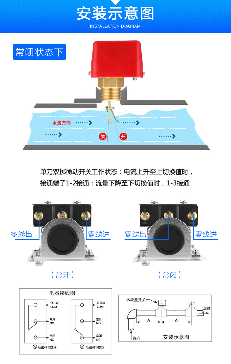 靶式流量水流开关控制器插入式液体感应流量传感器流量计hfs-25 hfs