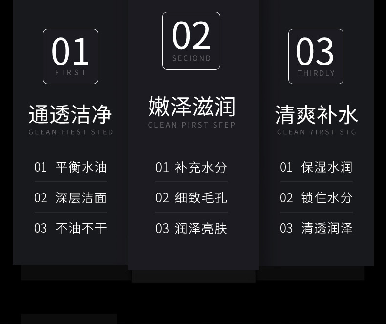 洁芙泉男士护肤品套装礼盒补水水乳套装擦脸油祛痘洗面奶生日礼物送男友 礼盒四件套