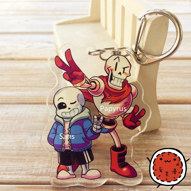 传说之下 undertale sans frisk chara papyrus 钥匙圈 周边 挂件