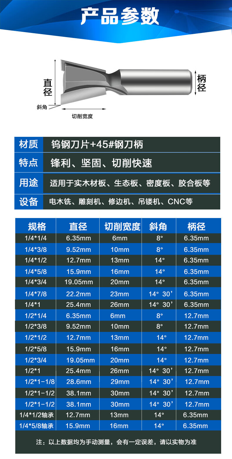 开槽木工燕尾刀子口荀刀修边机刀头燕尾槽铣刀蜂箱榫接刀拼接刀h4