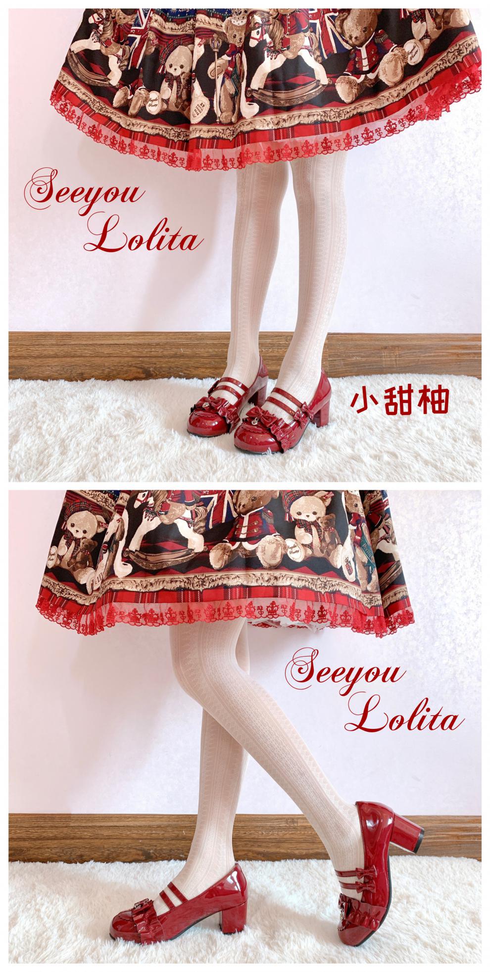 春季新品上市洛丽塔单鞋中跟小甜柚原创lolita鞋子结.