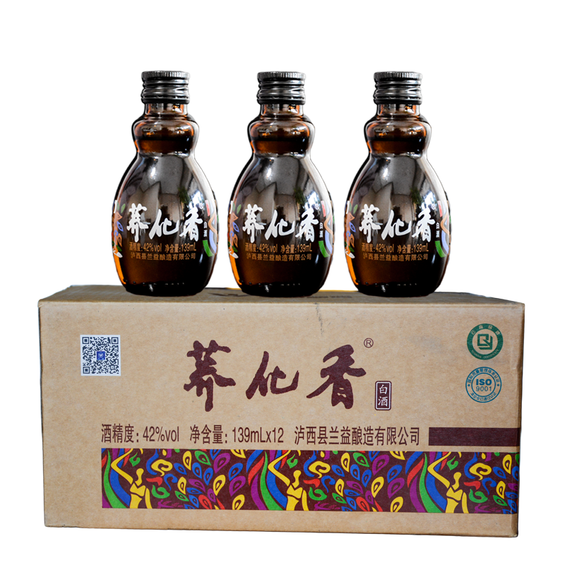 兰益松 兰益荞化香小胖139ml*12瓶小荞酒兰益荞花香荞酒苦荞酒白酒139