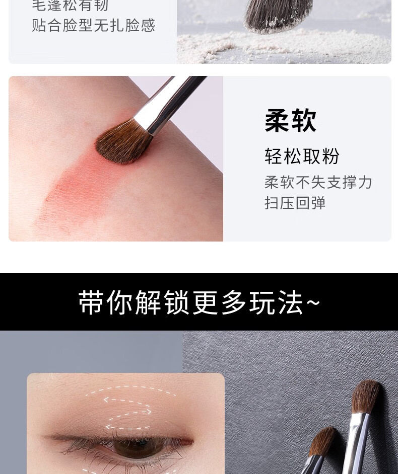 AOLANLA美国13号专业斜头鼻影刷鼻子修容刷阴影刷侧影刷便携一支装化妆刷 13# 鼻影眼影刷