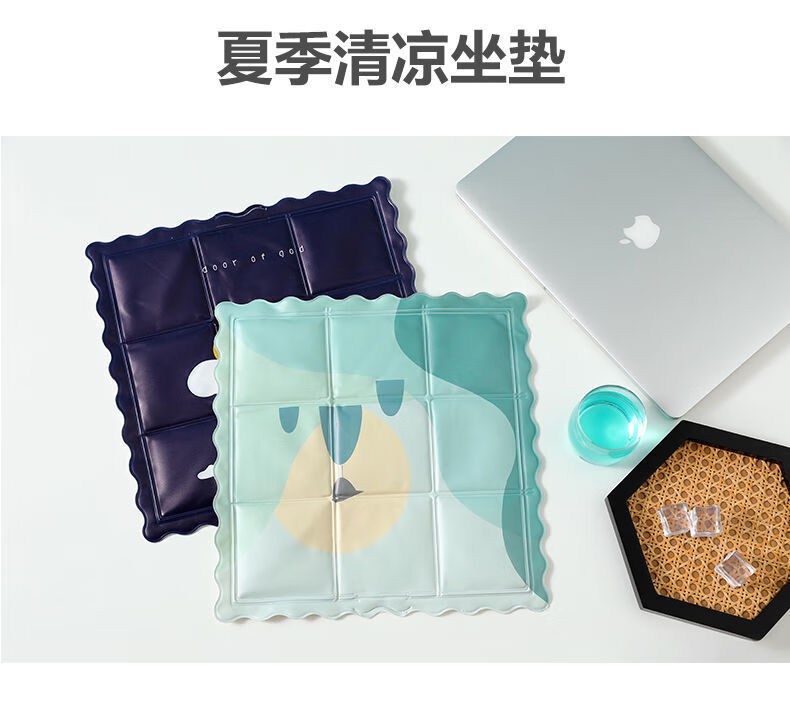 夏季卡通凝胶降温冰垫可爱学生室内办公坐垫免注水加厚冰凉宠物垫 自由之神【九宫格 免注水】爆款