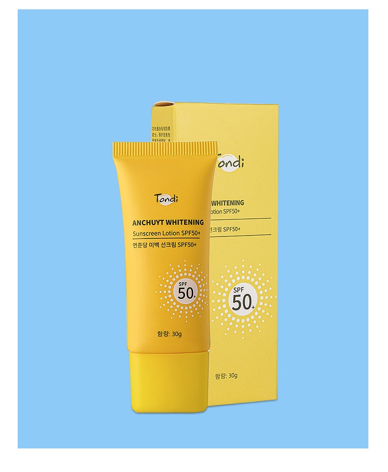 Tondi防晒霜SPF50+ PA+++防水防护女男全身体脸部水润隔离美白防晒乳 30g