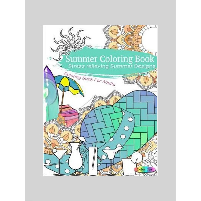 按需印刷Summer Coloring Book Stress Relieving Summer Designs[9780359659883]