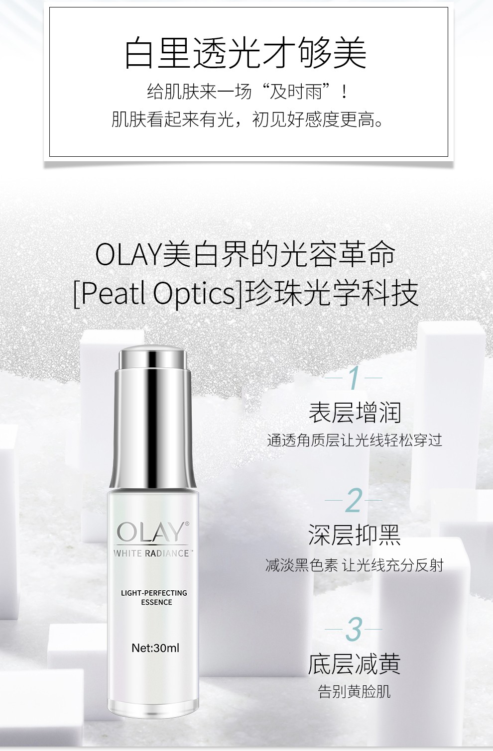 玉兰油（OLAY）抗糖小白瓶美白烟酰胺补水保湿面部精华液水感透白光塑精华露二代 光塑精华露30ML