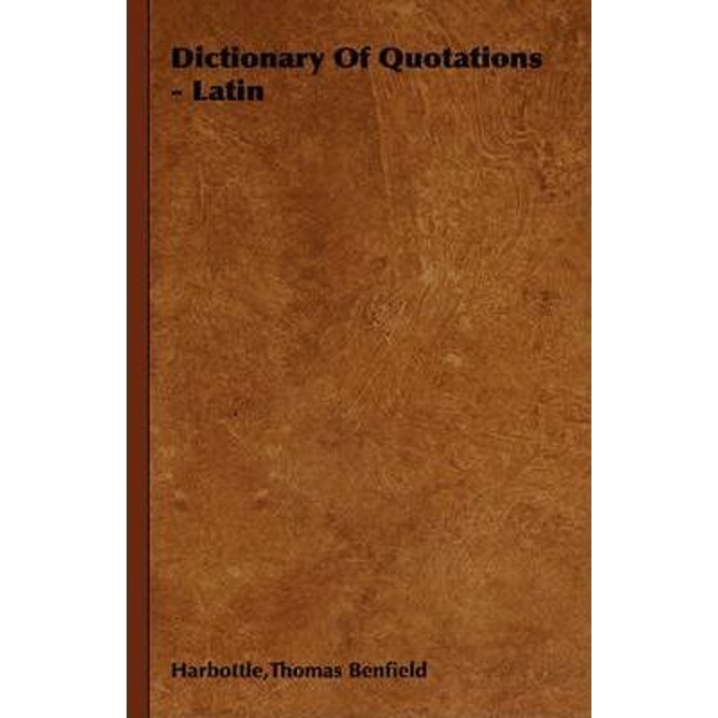 按需印刷不退不换Dictionary of Quotations - Latin[9781443730167]