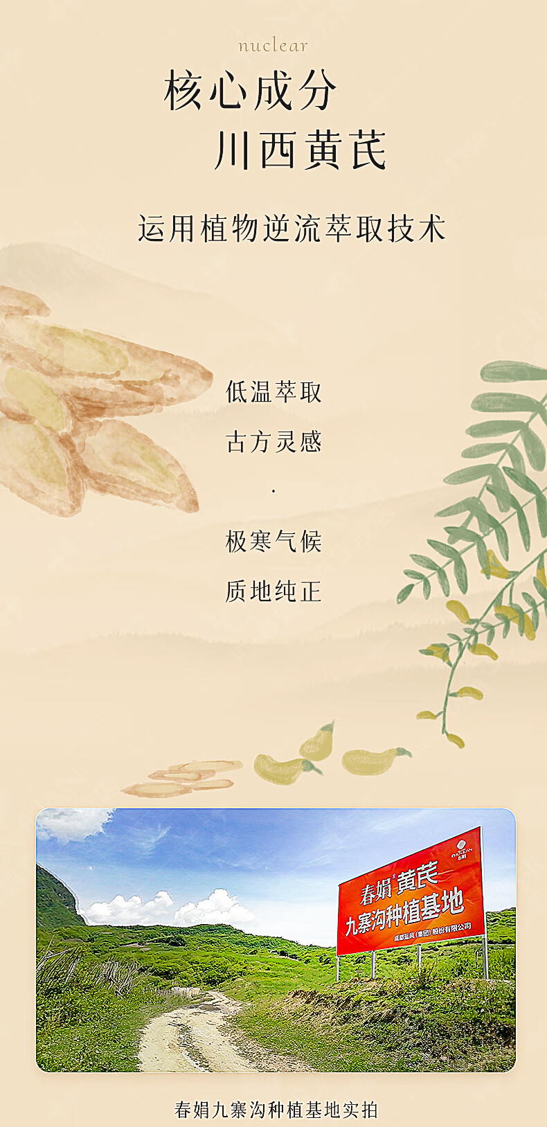 春娟 黄芪养颜霜40g清润保湿多效安抚提亮肤色改善暗沉国货补水面霜 单瓶（慕斯质地，进阶多效）