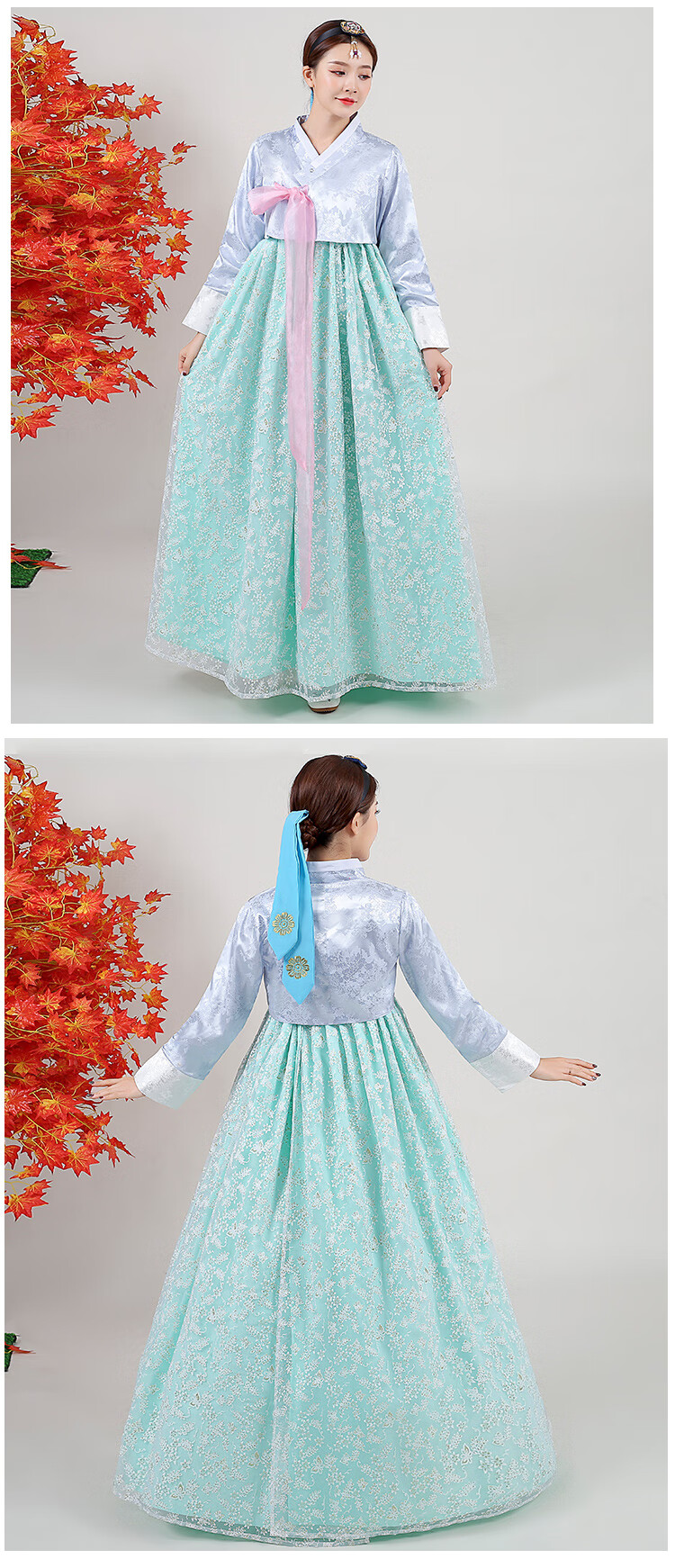 翠岩小品话剧服装改良韩服舞蹈演出新款韩国传统古装韩服女朝鲜民族