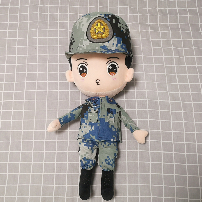 千橡军人公仔布娃娃军恋送兵哥哥玩偶抱枕军旅纪念礼品战友退伍留念