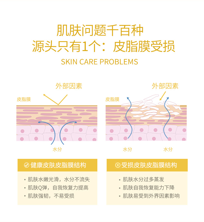 迪迈诗童颜黄油面膜深度补水保湿修补皮脂膜滋养控油 10片装/盒