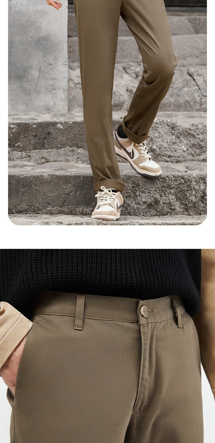 Брюки Giordano Easy-Care для мужчин, теплые, зауженного кроя, устойчивые к складкам, повседневные брюки 01114675