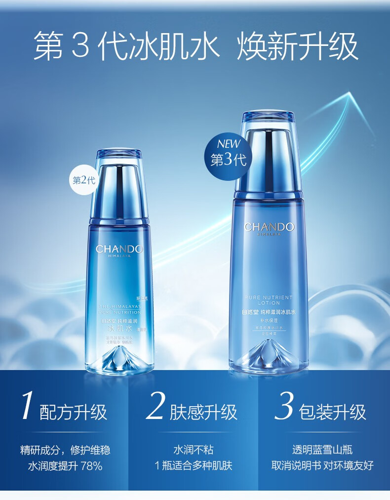 自然堂雪域精粹护肤套装 水乳套装滋润保湿补水控油清洁洗面奶爽肤水乳液修护精华液 化妆品礼盒 雪域精华液