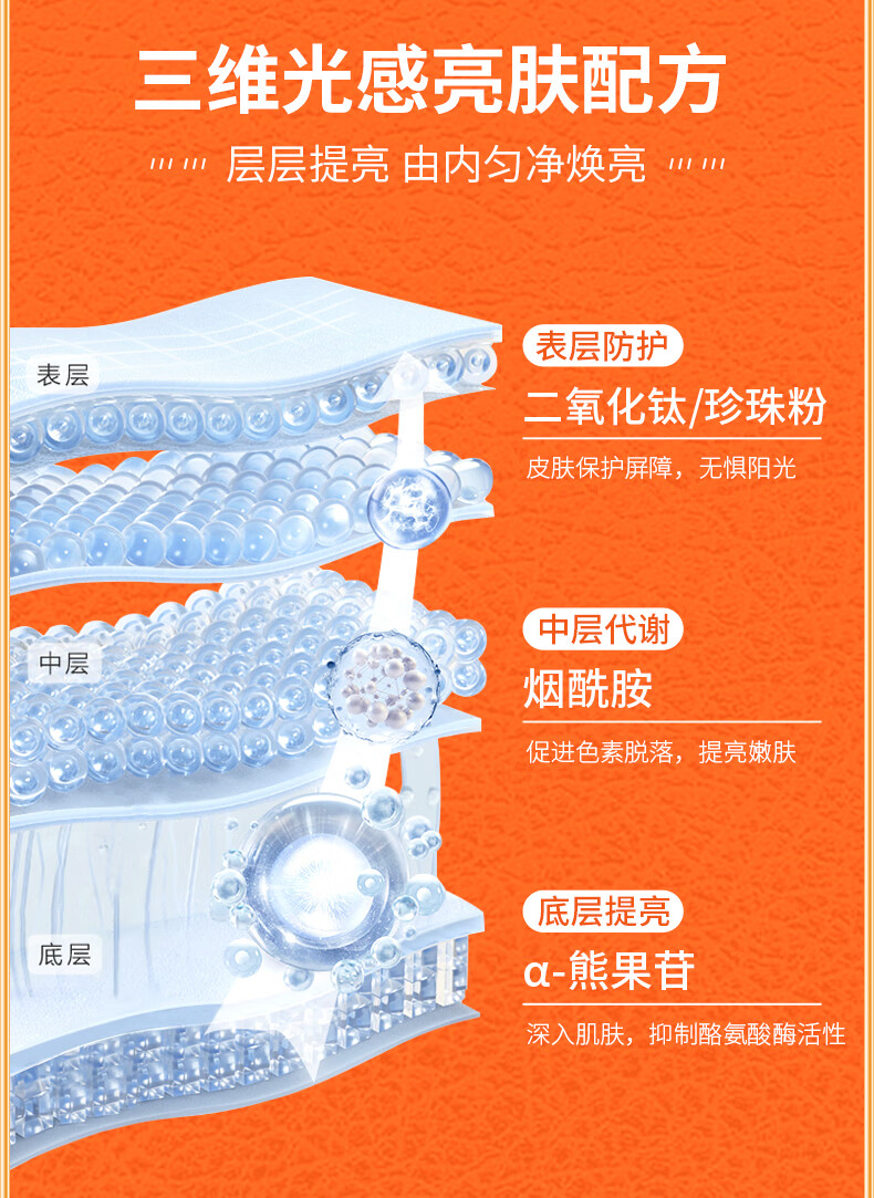 VC五重维C素颜霜 隔离提亮补水保湿遮瑕自然不假白保湿懒人BB霜  【立省59】2瓶装(93%用户选择)