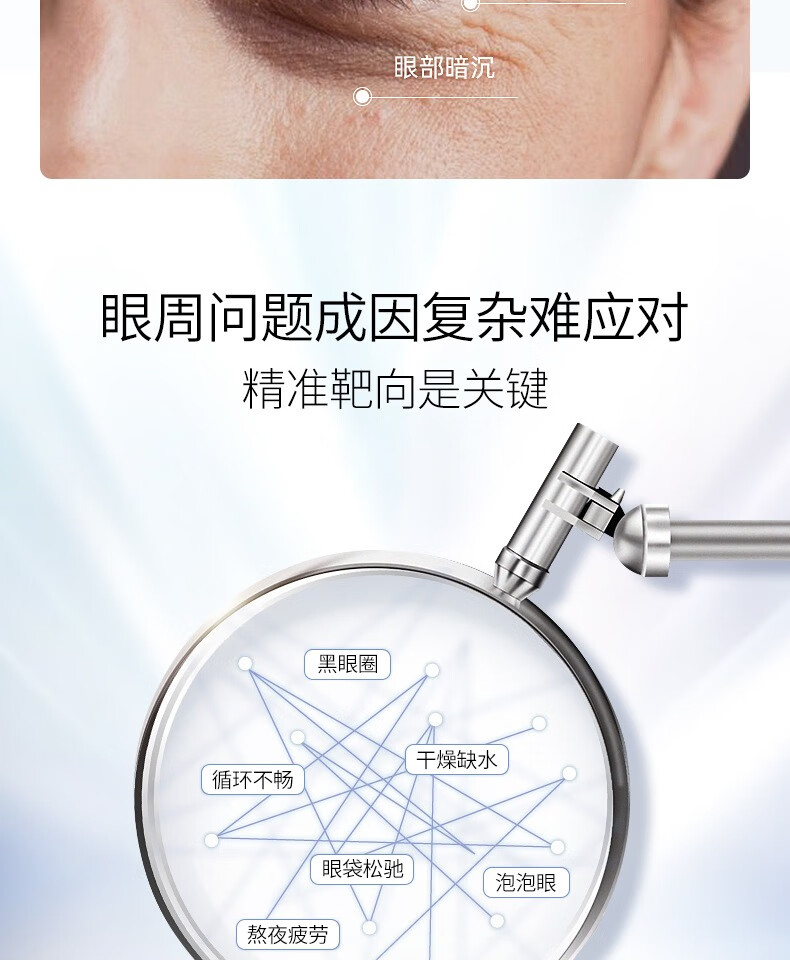 一枝春（OneSpring）USP胶原蛋白多肽莹润走珠按摩眼霜熬夜眼袋保湿补水眼霜