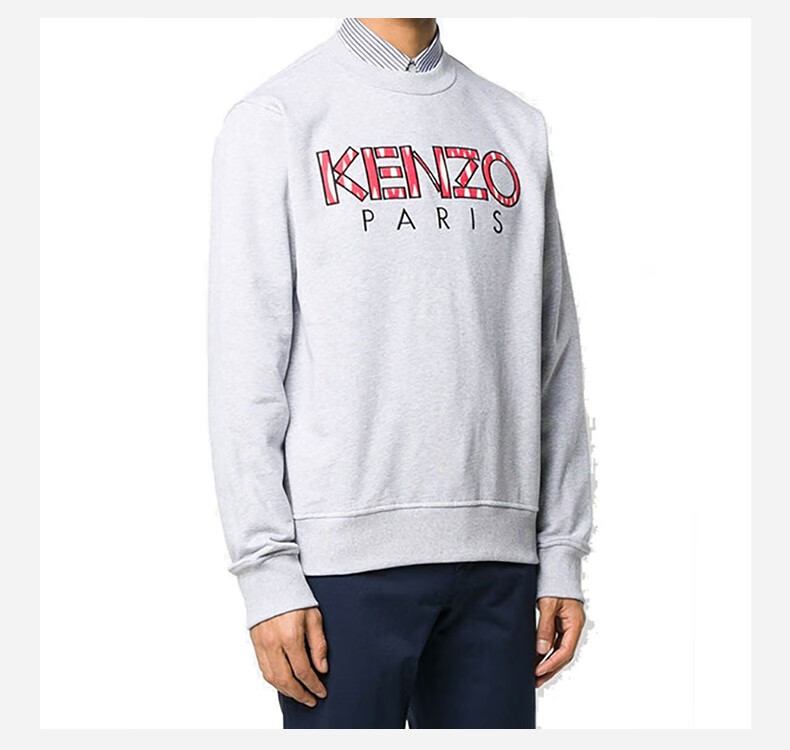 kenzo 高田贤三 2020新款 男士logo字母刺绣印花时尚卫衣 黄色fa55sw