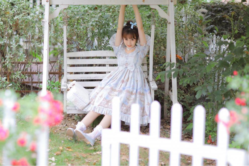 洛丽塔lo裙女装lolita【全款】洛丽塔裙子玻璃乐园长袖oplolita轻薄