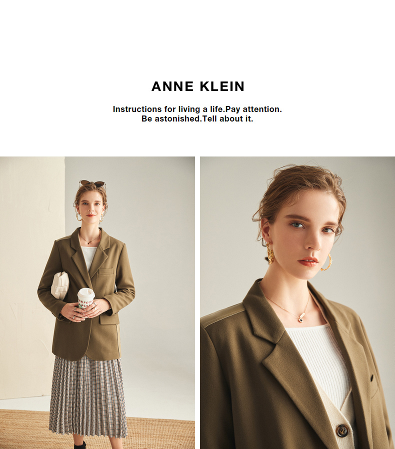 anneklein外套西装2020春季新款女通勤复古英伦风休闲