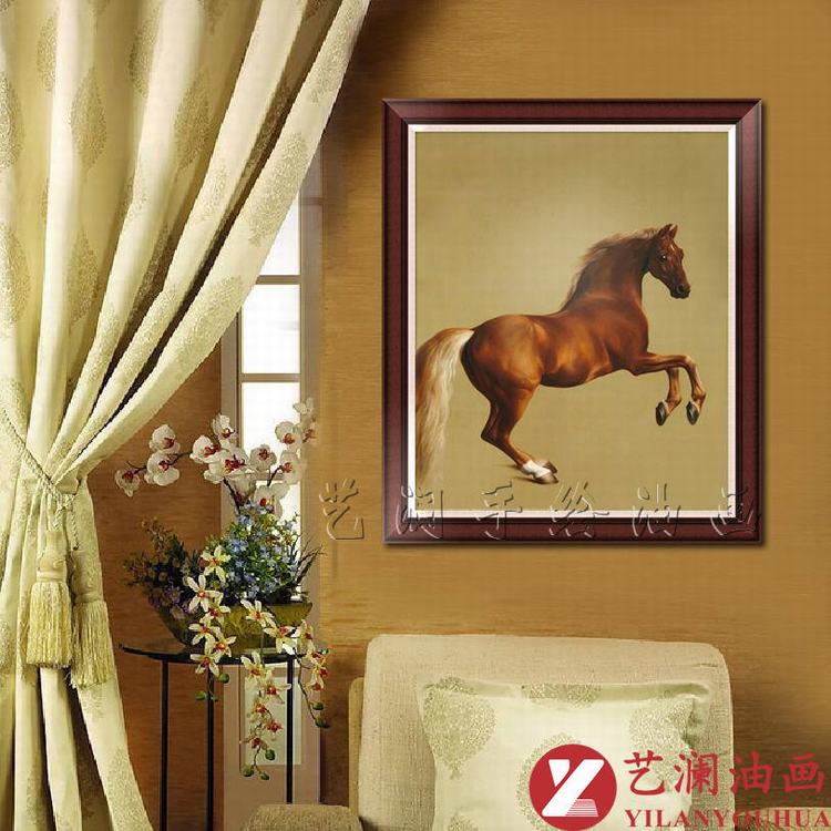 
                                        艺澜精品纯手绘油画 一马当先 办公会议室家居客厅装饰画挂画壁画DW56 纯手绘油画 60*70cm                