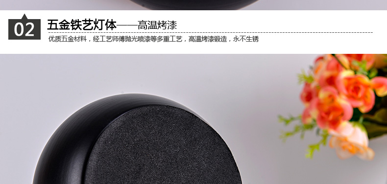 梦晗 欧式台灯 卧室床头灯美式乡村田园创意结婚装饰宜家复古客厅灯可调光灯具G800 G800-黑