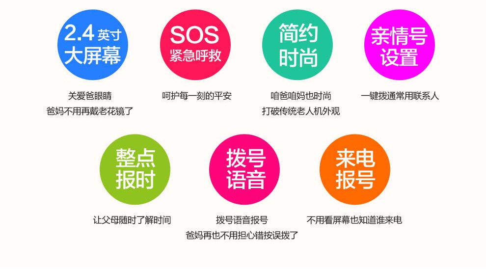 易丰（Ephone）E61VS 电信2G老人手机 黑色