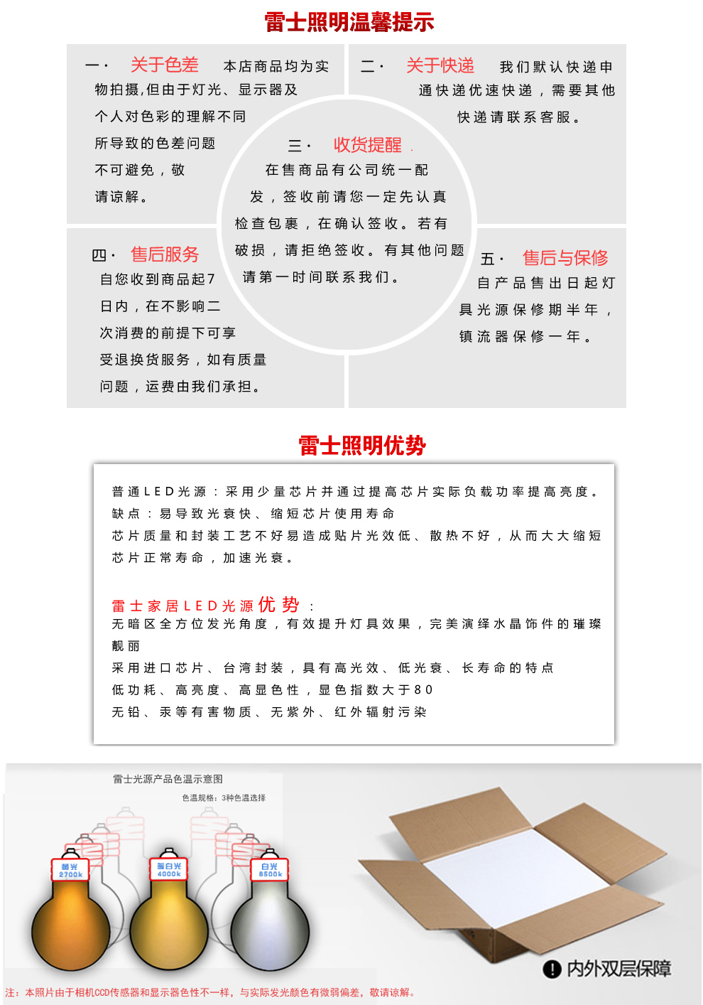雷士照明NVC LED客厅灯 内置分控白光黄光可 调光 卧室书房灯具 NYX1184 48双光源可调控
