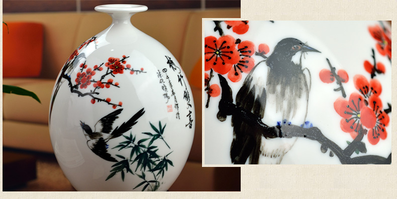 
                                                            东方泥土 德化陶瓷80后设计师庄晓阳艺术收藏摆件/梅竹双喜D45-13                
