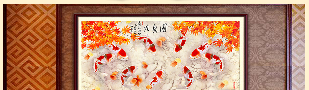 画时代新款5D钻石画圆钻满钻薰衣草三联点贴钻十字绣客厅连年有余大幅钻石绣 B款魔方满钻176*58CM