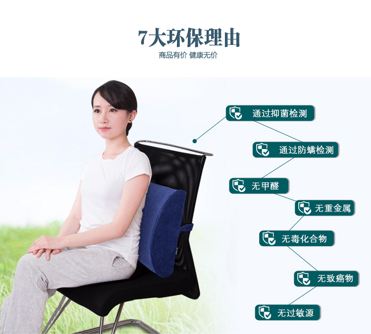 
                                        那一家 加大加厚护腰靠垫 办公室靠枕椅子腰垫 孕妇记忆棉腰枕腰椎靠背 慢回弹背垫汽车腰靠 雅灰                