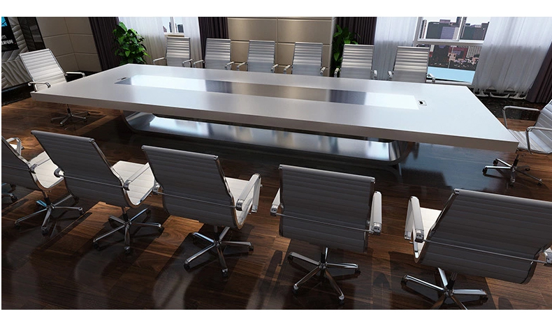 茧裂 烤漆定制大型会议桌长桌圆角开会办公桌长方形公司会 尺寸颜色均