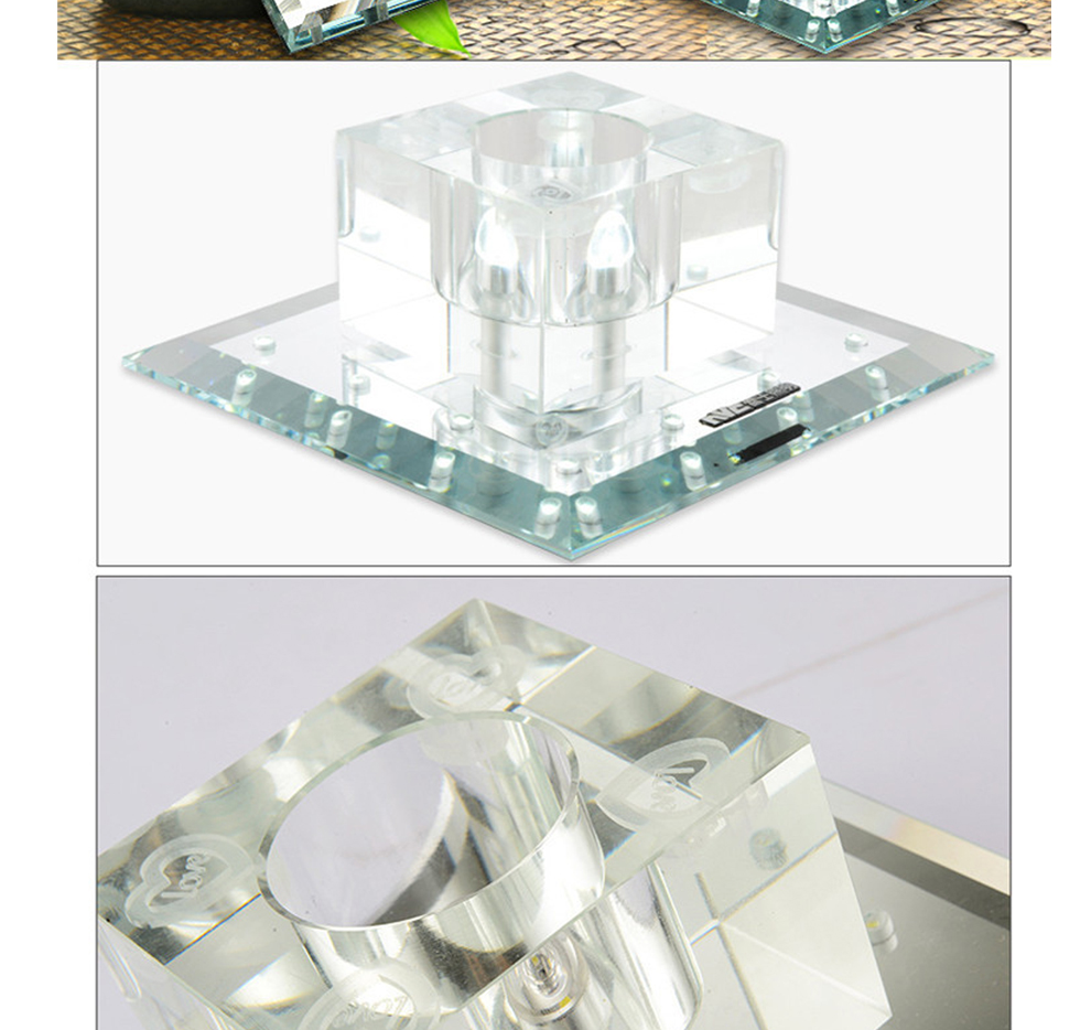 
                                        雷士照明LED吸顶灯现代简约 LED过道灯 玄关灯 阳台走廊灯水晶吸顶灯 EVX9016                