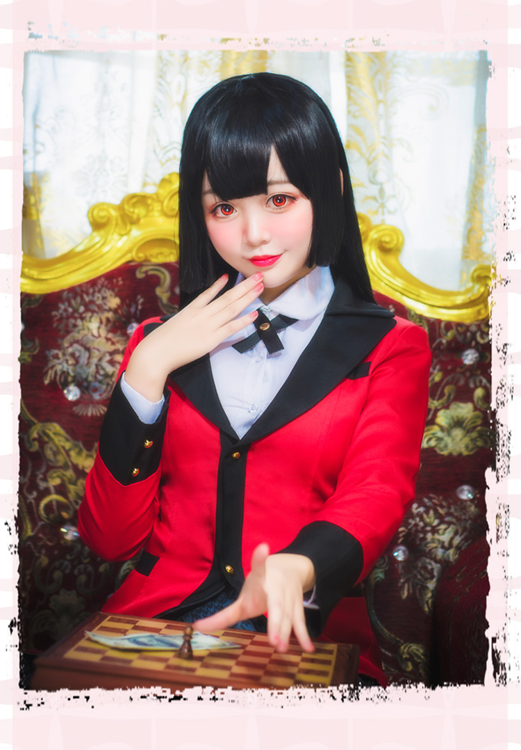 狂赌之渊 蛇喰梦子cos服桃喰绮罗莉 学生会会长cosplay校服 假发狂赌