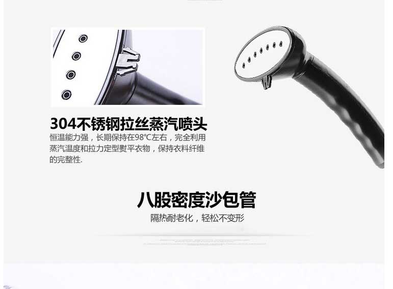 新款高品质家用挂烫机手持立式蒸汽挂烫机电熨斗 白色