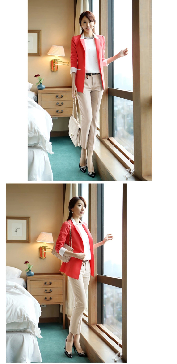 花瓣雨世家 2015小直筒九分裤显瘦女裤子时尚职业西裤小脚休闲裤长裤953 米白色 L