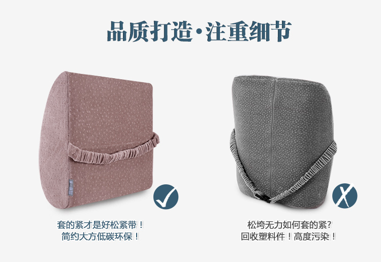 
                                        那一家 加大加厚护腰靠垫 办公室靠枕椅子腰垫 孕妇记忆棉腰枕腰椎靠背 慢回弹背垫汽车腰靠 雅灰                