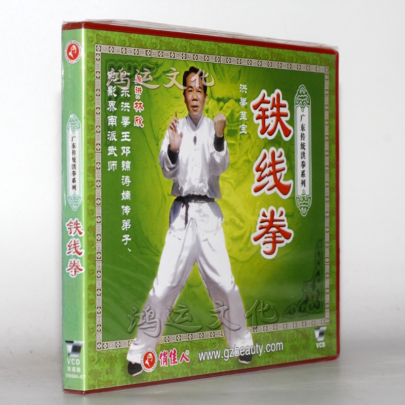 林欣 广东传统洪拳系列 铁线拳 2vcd 俏佳人武术学习