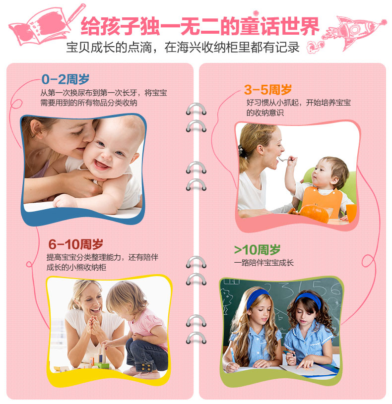 【京东精选】HAIXIN海兴 加大加厚宝宝衣柜婴儿衣物玩具储物柜 抽屉式收纳柜 蓝色 五层-出口品质 经典简约设计