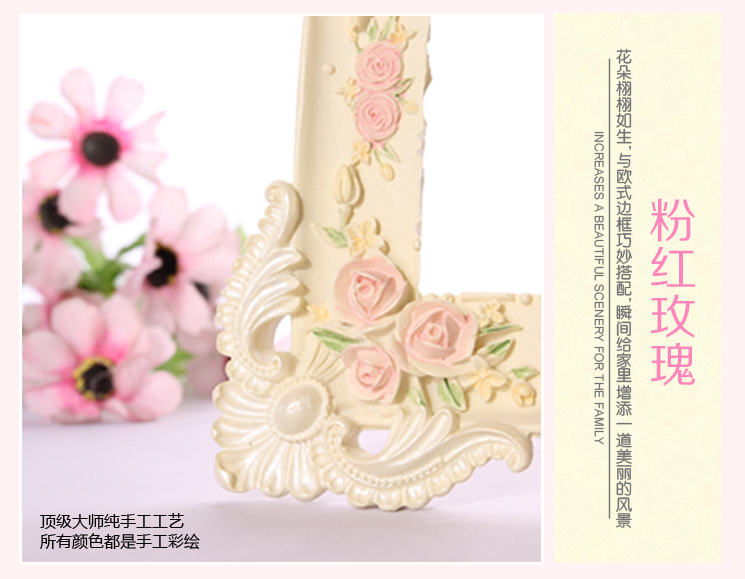 梦唯雅 环保彩绘 手工创意开关套 树脂开关保护贴套 亚克力树脂 蕾丝红玫瑰006