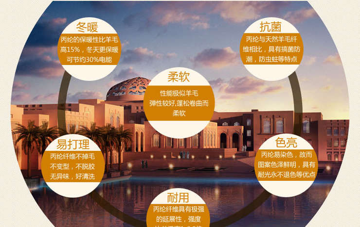 巴比伦（babylon）客厅茶几仿羊毛客厅餐厅书房卧室地毯 鹿皮棕 1600MMx2300MM