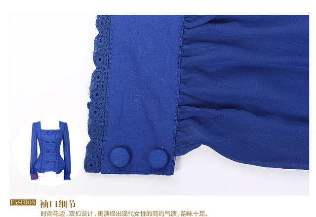 卡素依2015秋装大码女装白色雪纺衬衫女长袖气质修身职业衬衣 玫红色 XXL