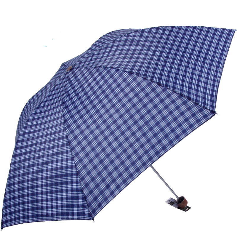 天堂伞雨伞商务格子雨伞折叠晴雨伞男女士三折雨伞 2色