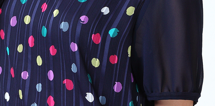 Lovers in Paris (abaparis) 2015 new, larger female short-sleeved round-collar loose dot T pension women 3843 blue XXXL pictures, price, brand platters! Elections are good character, the national distribution, so why buy now enjoy more preferential! Health