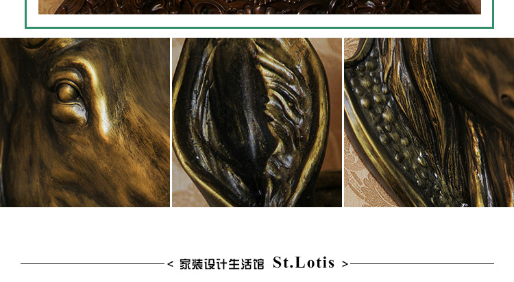 
                                        仿真动物头鹿头壁挂壁饰墙饰欧式家居立体创意挂饰酒吧墙面装饰品SLDS 仿古铜.                