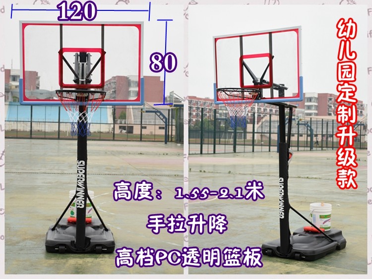 青少年室内户外投篮框可升降移动儿童家用篮筐圈篮球架 家用型(扣篮图